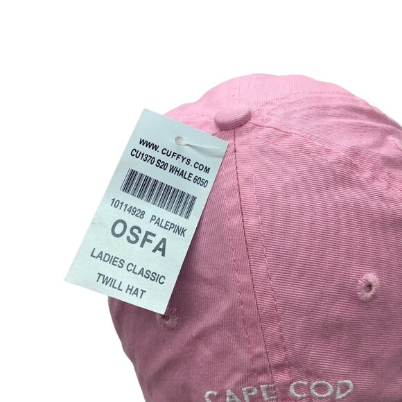 Cuffys Of Cape Cod Ladies Pink Whale Twill Hat OSFA Cotton Adjustable Strap NEW - Picture 4 of 8